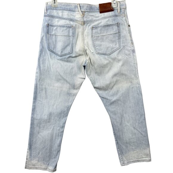 RALEIGH WORKSHOP Jones Lookout Light Wash Tapered Jeans Minimalist Men's 33 NWOT - Picture 2 of 16